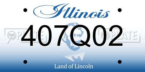407Q02 Illinois License Plate