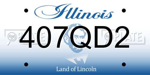 407QD2 Illinois License Plate