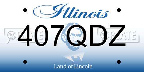 407QDZ Illinois License Plate