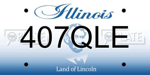 407QLE Illinois License Plate