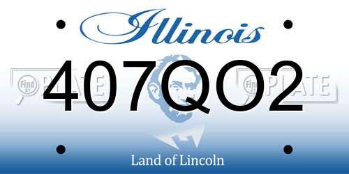 407QO2 Illinois License Plate