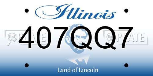 407QQ7 Illinois License Plate