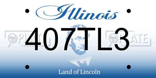 407TL3 Illinois License Plate