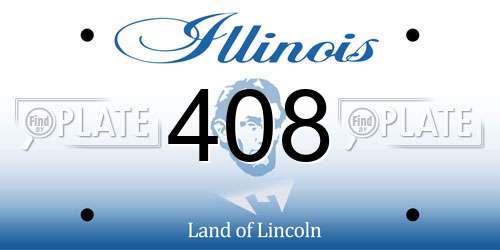 408 Illinois License Plate