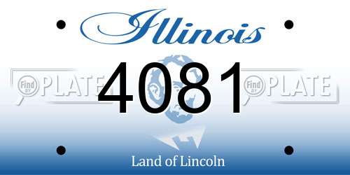 4081 Illinois License Plate