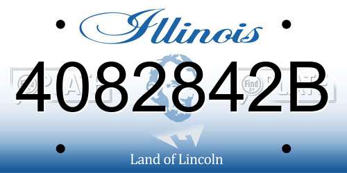 4082842B Illinois License Plate