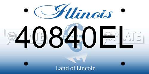 40840EL Illinois License Plate