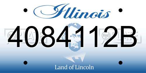 4084112B Illinois License Plate