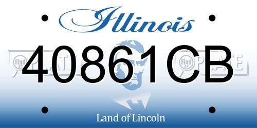 40861CB Illinois License Plate
