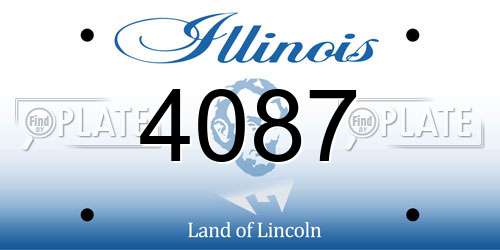 4087 Illinois License Plate