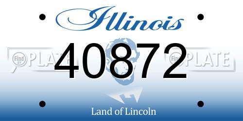 40872 Illinois License Plate
