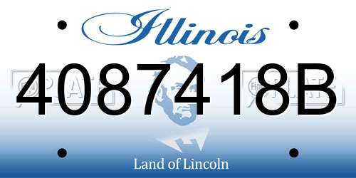 4087418B Illinois License Plate