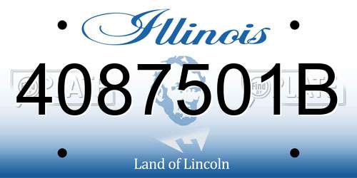 4087501B Illinois License Plate