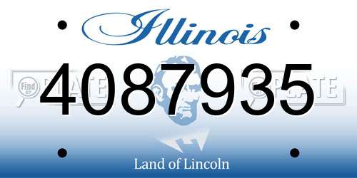 4087935 Illinois License Plate