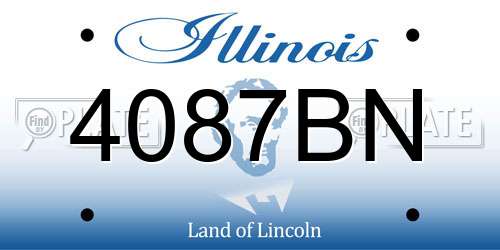 4087BN Illinois License Plate