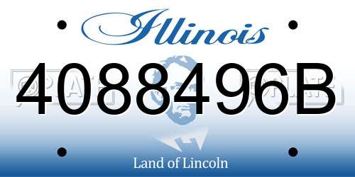 4088496B Illinois License Plate