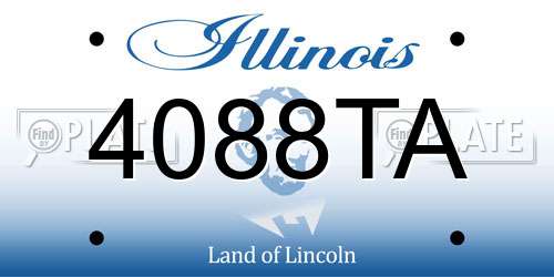 4088TA Illinois License Plate