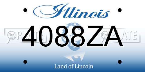 4088ZA Illinois License Plate