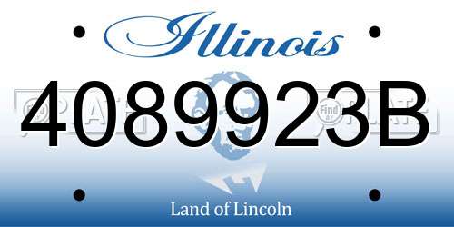 4089923B Illinois License Plate