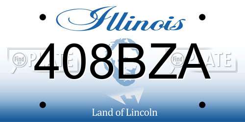 408BZA Illinois License Plate