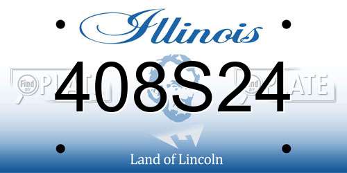 408S24 Illinois License Plate