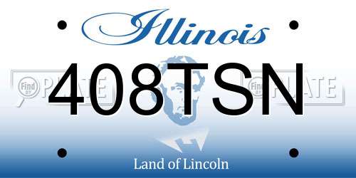 408TSN Illinois License Plate