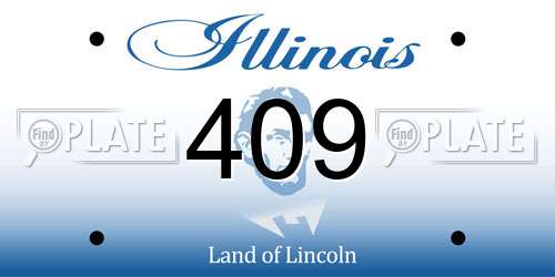 409 Illinois License Plate