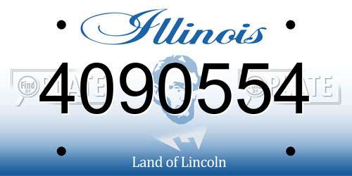 4090554 Illinois License Plate