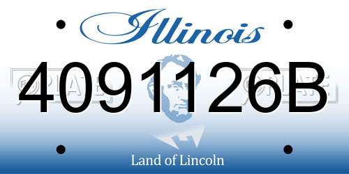 4091126B Illinois License Plate