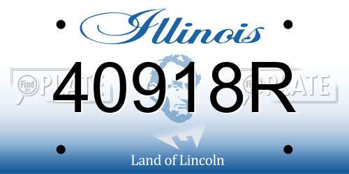 40918R Illinois License Plate