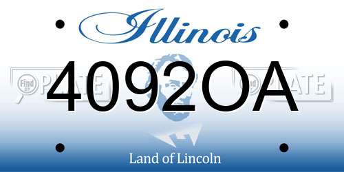 4092OA Illinois License Plate