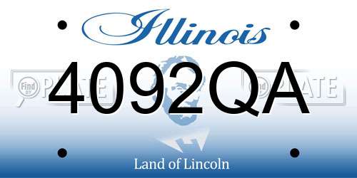 4092QA Illinois License Plate