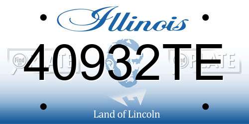 40932TE Illinois License Plate
