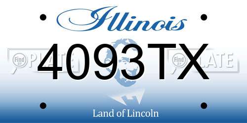 4093TX Illinois License Plate
