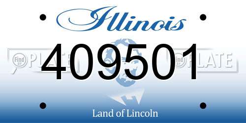 409501 Illinois License Plate