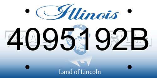 4095192B Illinois License Plate