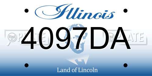 4097DA Illinois License Plate