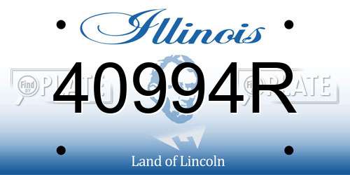 40994R Illinois License Plate