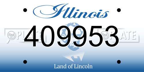 409953 Illinois License Plate