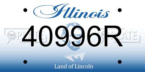 40996R Illinois License Plate