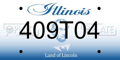 409T04 Illinois License Plate