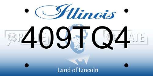 409TQ4 Illinois License Plate