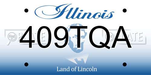 409TQA Illinois License Plate