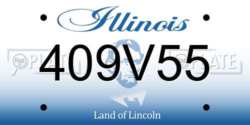 409V55 Illinois License Plate