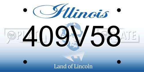 409V58 Illinois License Plate