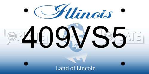 409VS5 Illinois License Plate