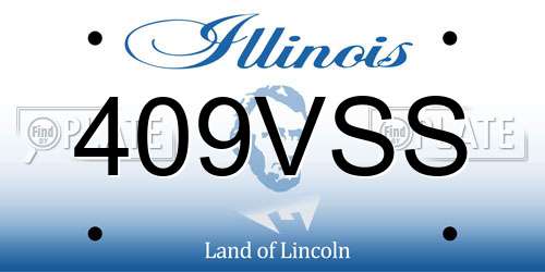 409VSS Illinois License Plate