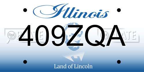 409ZQA Illinois License Plate