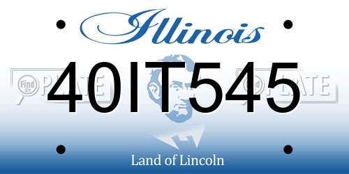 40IT545 Illinois License Plate