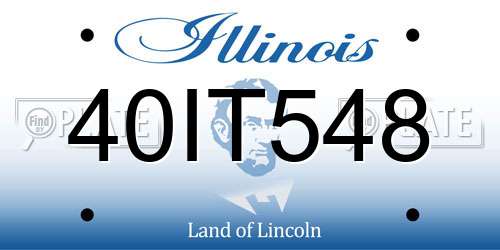40IT548 Illinois License Plate
